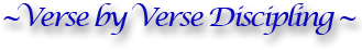 Verse by Verse Discipling